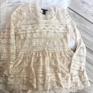 Cream lace top